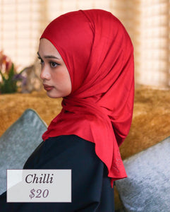 Kashkha Instant Jersey Shawl - Chilli