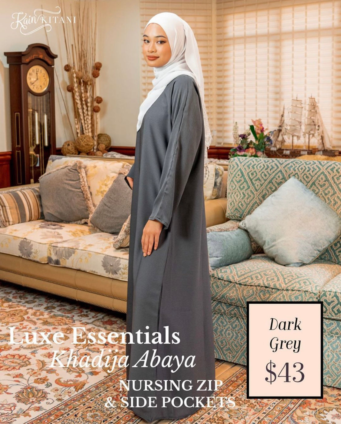 Luxe Essential - Khadija (With Nursing Zip)
